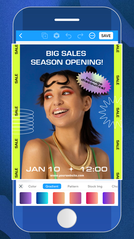 #9. Poster Maker, Flyer Maker (iOS) Podle: Nirav Alagiya