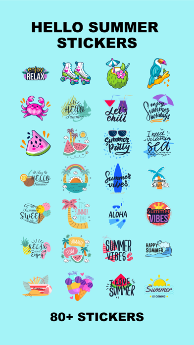 Hello Summer Stickers! Screenshot