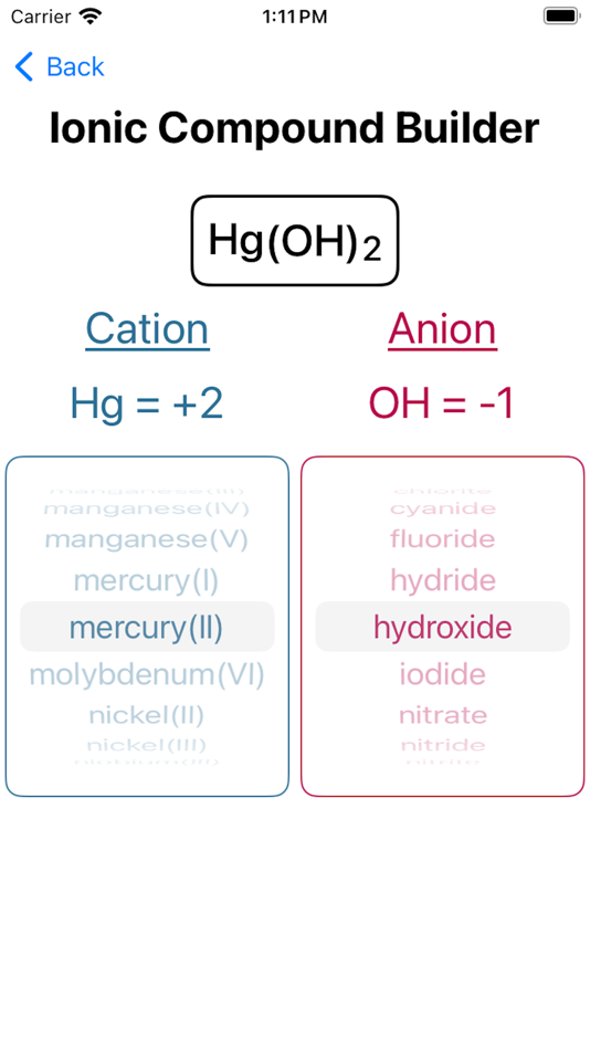 DrPhos' Ionic Compounds (iOS) 由: Monte L Helm DrPhos' Ionic Compounds (iOS) 由: Monte L Helm