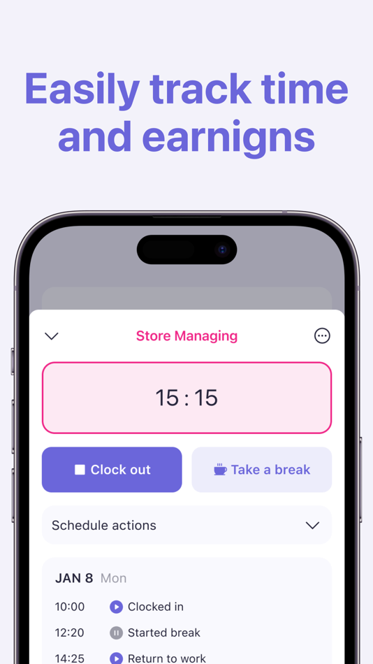 #3. Clock In: Time Sheet Tracker (iOS) 由: Majestica Lab LLC