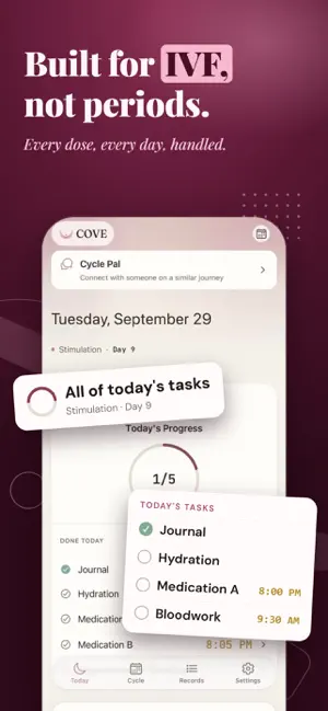 COVE: IVF Tracker & Injections screenshot 1
