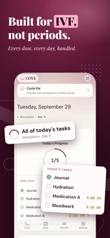 COVE: IVF Tracker & Injections Screenshot 1 of 10