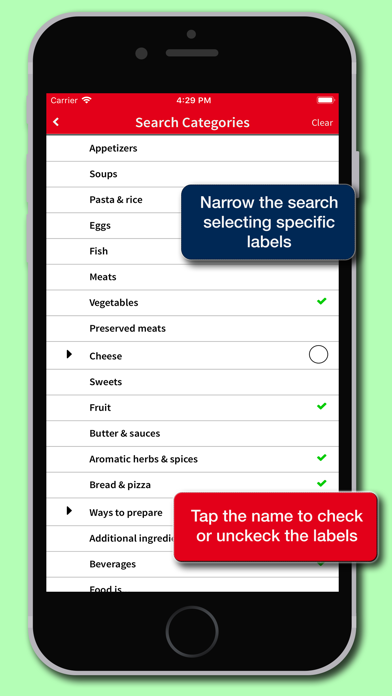 Hoepli Gastronomy Dictionary Screenshot