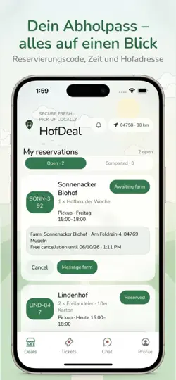 Screenshot von HofDeal auf dem iPhone 3