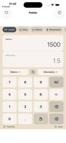 Pebble Unit Converter screenshot