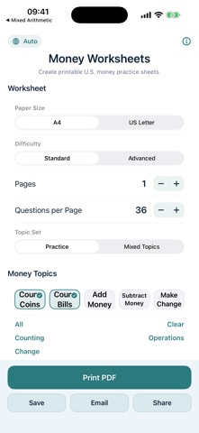 Money Worksheets screenshot