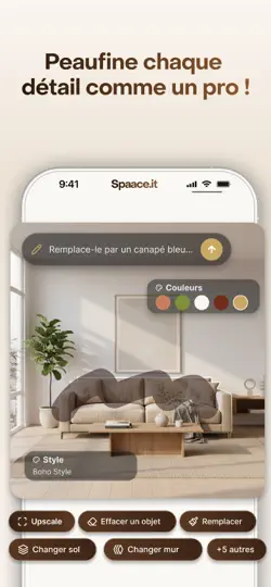 Capture d'écran de Spaace It - Déco Intérieur IA sur iPhone 4