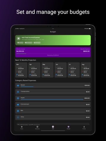 Smart Wallet - Budget Tracker iPad screenshot
