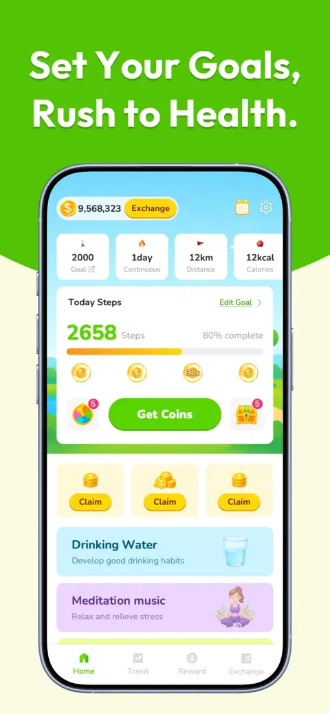 StepsRush:Step & Water Tracker screenshot