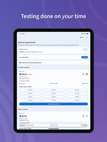 MyLabcorp iPad screenshot 6