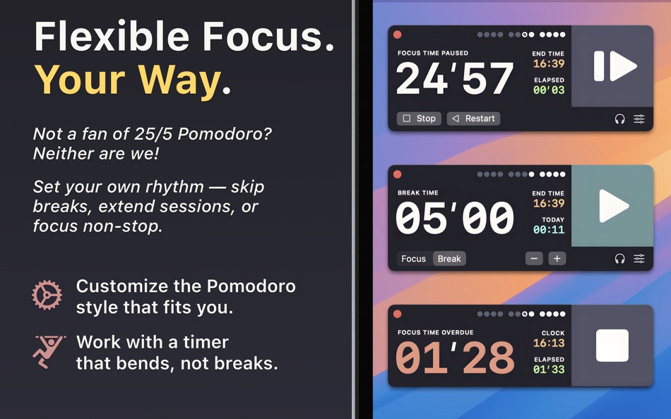 #6. Focusito: Pomodoro Focus Timer (macOS) 由: VLADYSLAV GOROKHOVSKYI