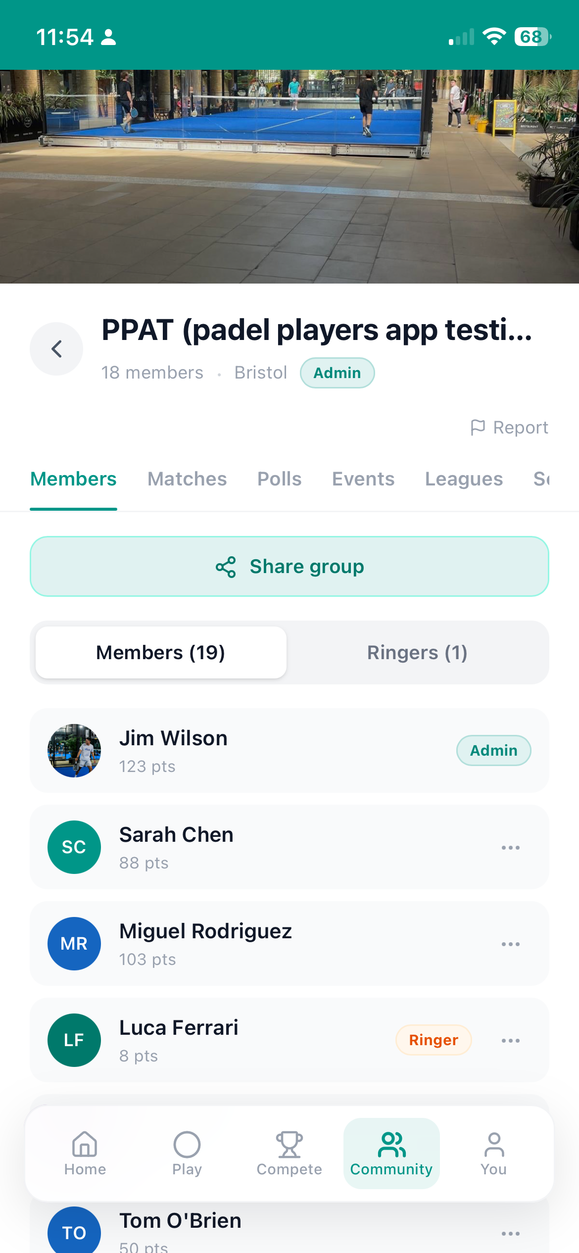 Padel Players App