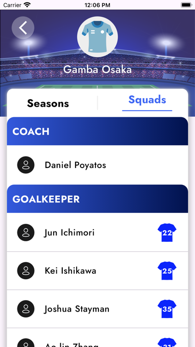 Japan Football League Scores Screenshot