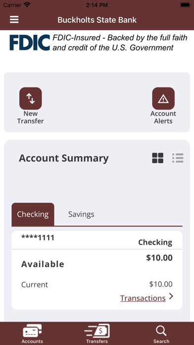 Buckholts State Bank Mobile Screenshot