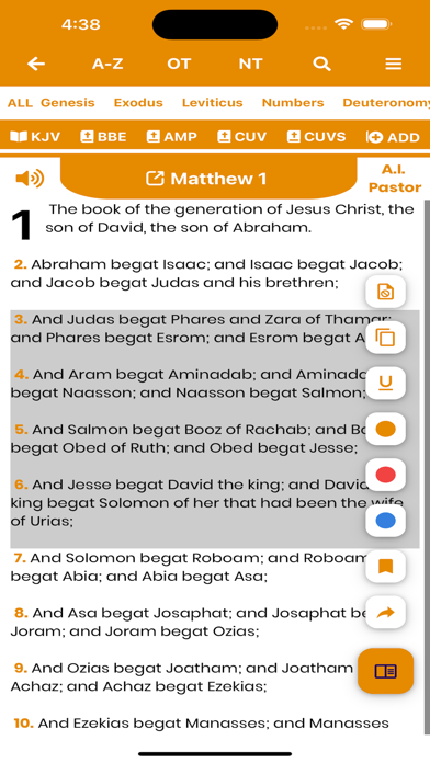 Screenshot #1 pour Bible KJV +Manymore +Audio +AI