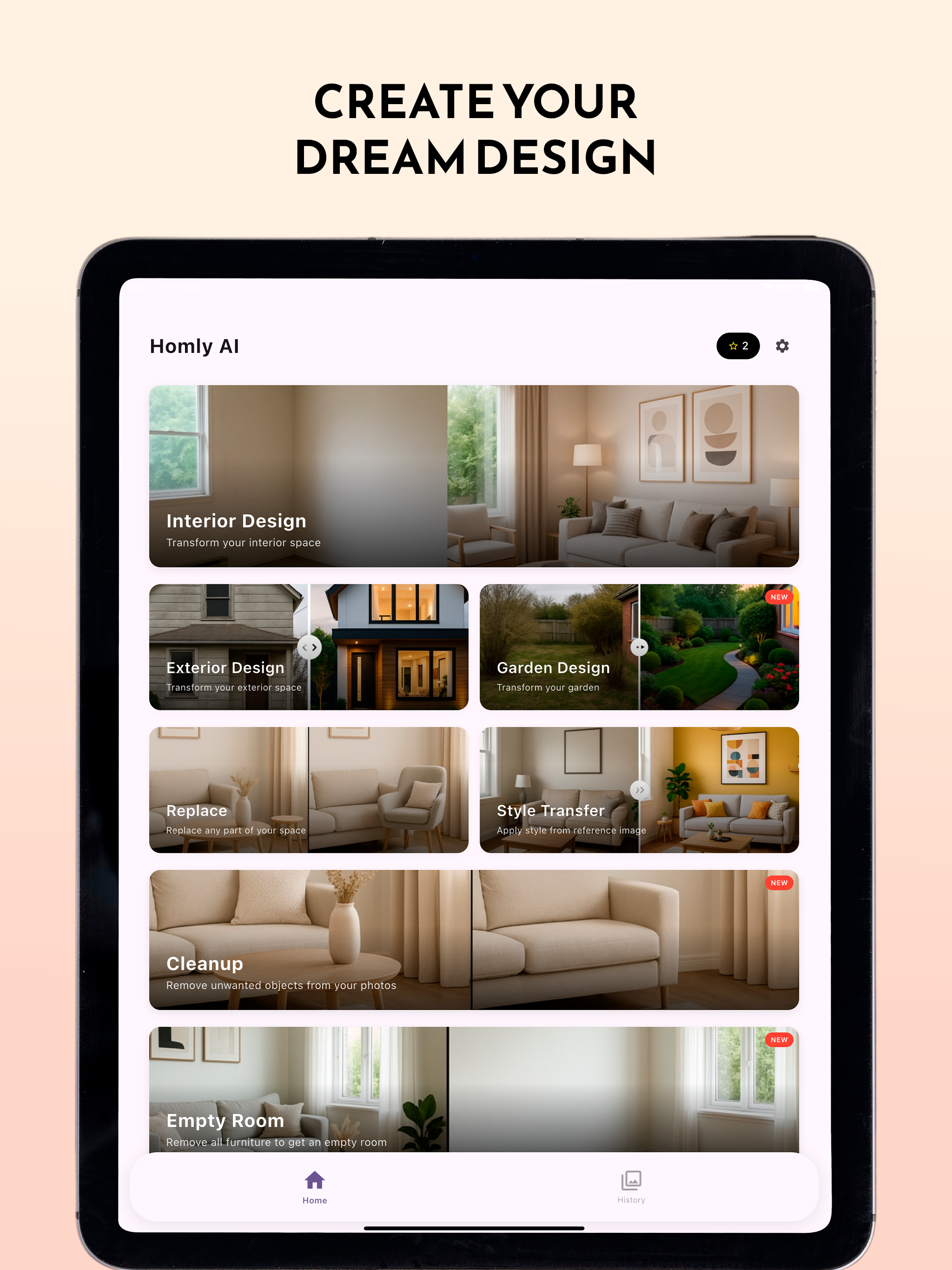 Homly AI: Home & Garden Design