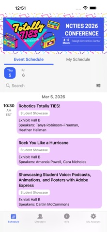 NCTIES 2026 screenshot
