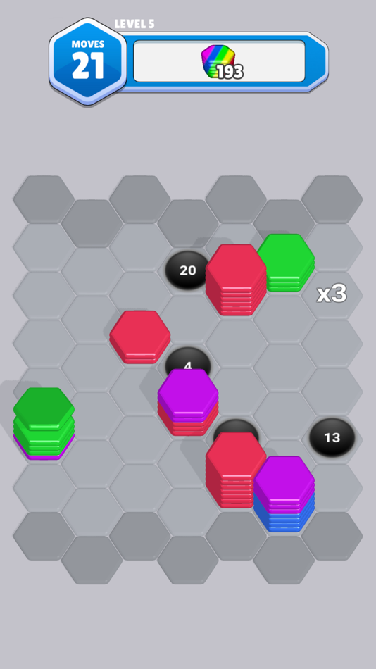 #4. Hexa Stack! (iOS) 由: Stanislav Dolskiy