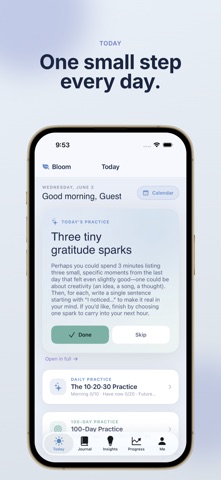 Bloom: AI Journal & Mood iPhone screenshot
