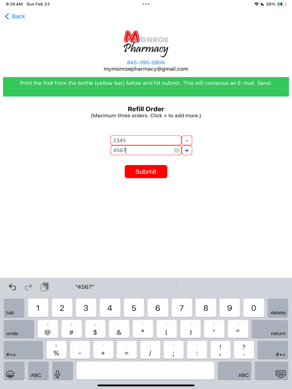 Monroe Pharmacy by Mydesh Inc iPad screenshot 4 - Medical app