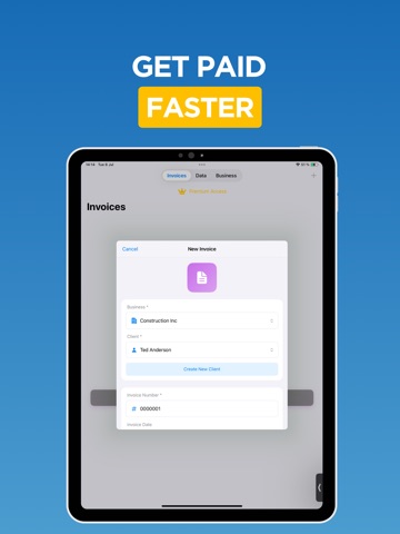 Invoice Maker, Simple Estimate iPad screenshot