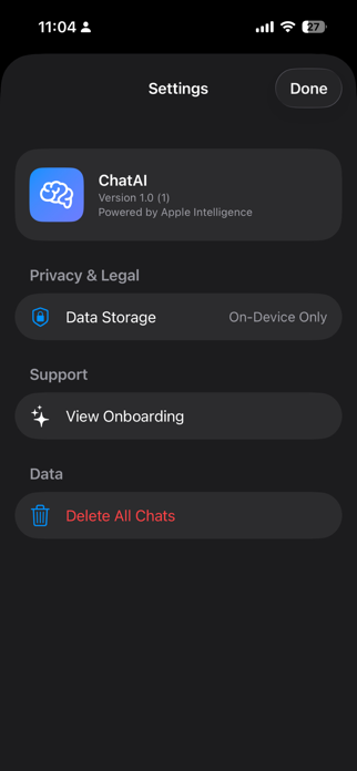 ChatAI - On Device AI Screenshot 6 of 6