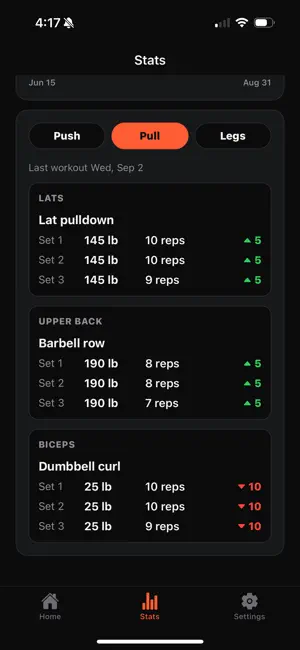 Push/Pull/Legs screenshot 1