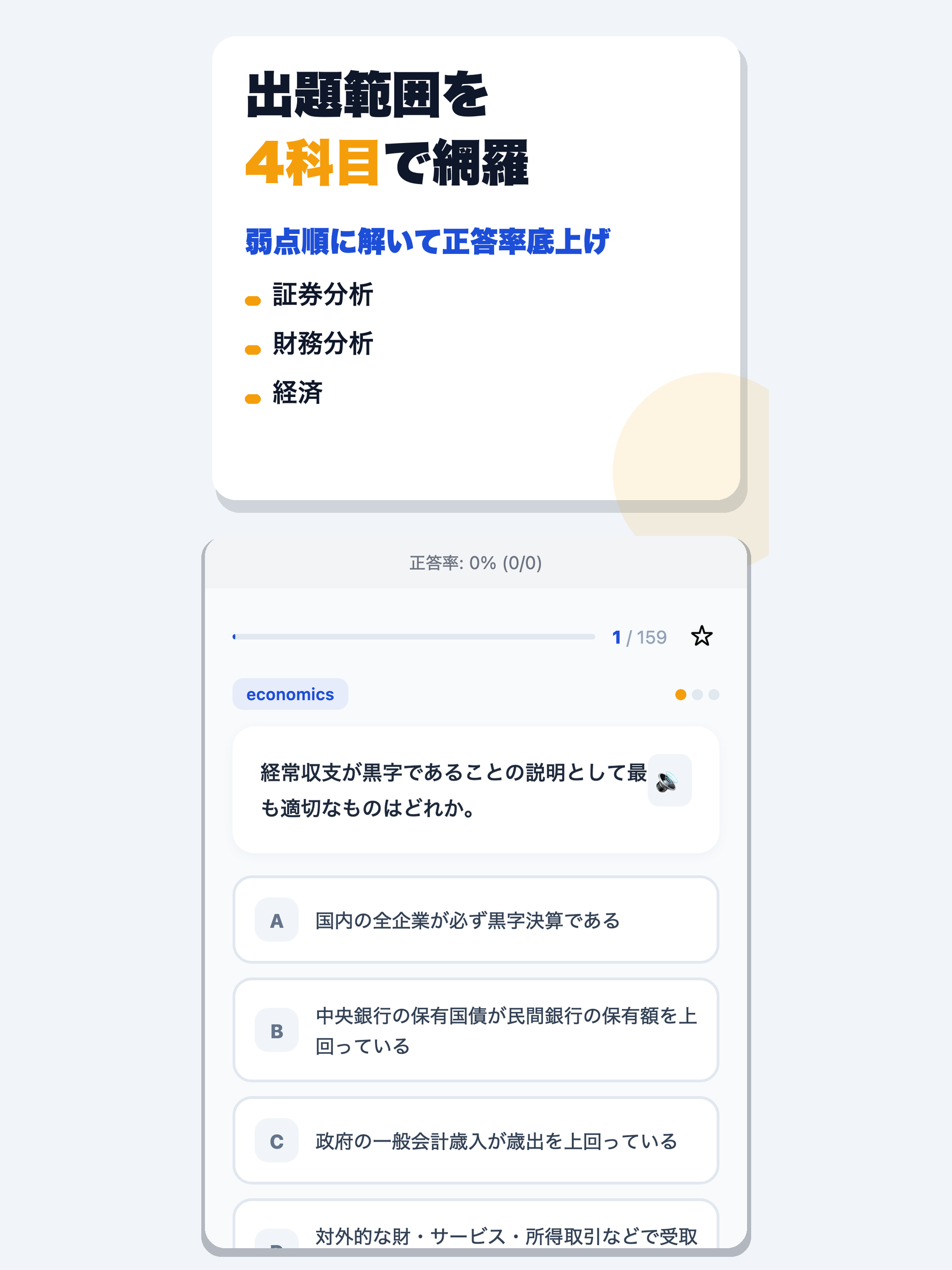証券アナリスト第1次試験 合格ドリル