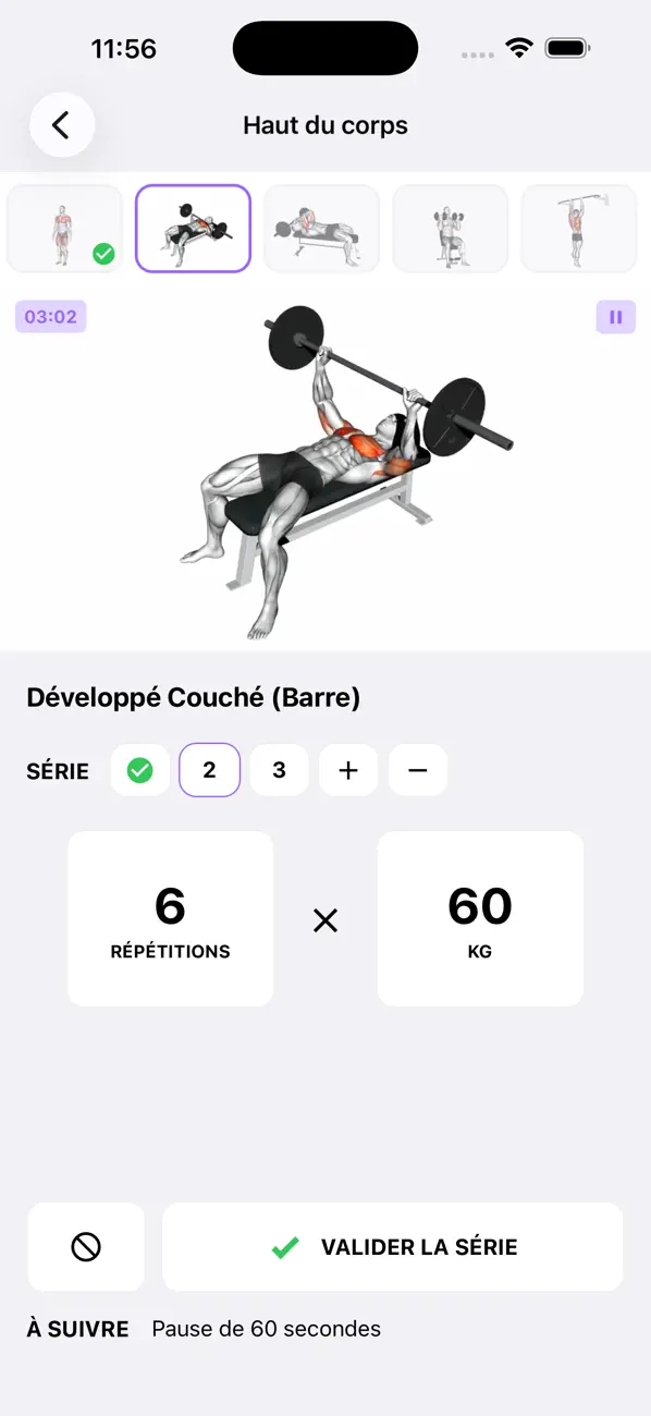 Screenshot #1 pour Switup - Musculation & Fitness