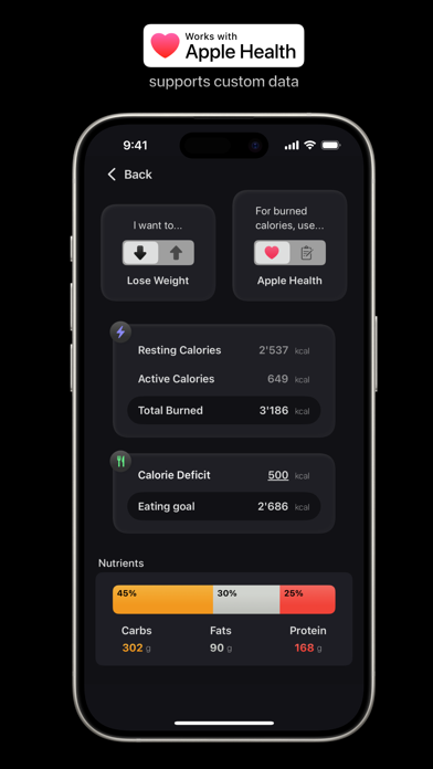 Calorie Deficit Tracker -/+ Screenshot