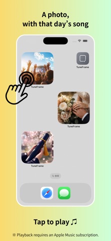 TuneFrame - Photo Music Widget iPhone screenshot