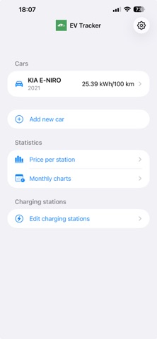 EVTracker App Screenshot 1 of 8