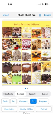 Photo Sheet Pro screenshot