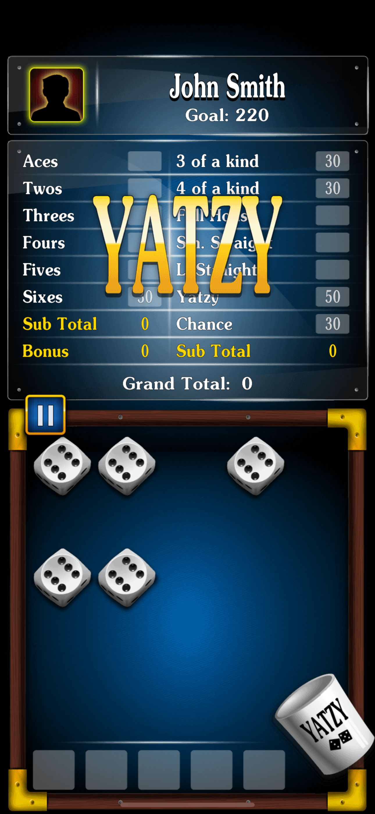 Yatzy Dice Game for Buddies