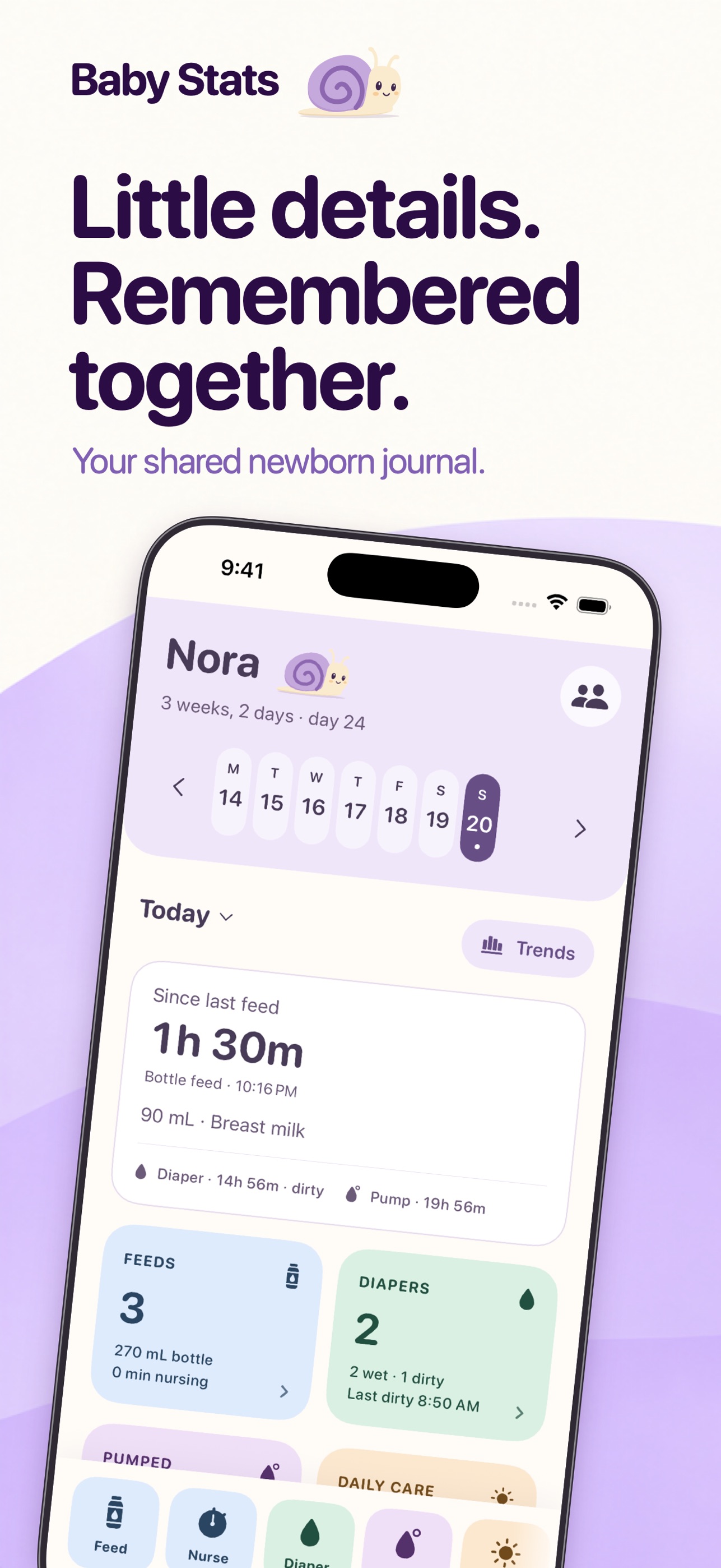 Screenshot 1 of Baby Stats: Newborn Tracker