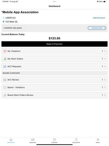 Richter Management iPad screenshot