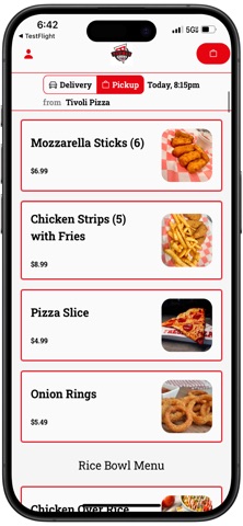 Tivoli Pizza App Screenshot 2 of 3