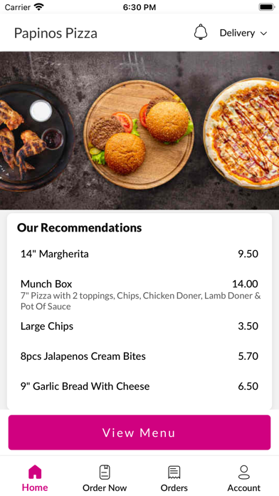 Papinos Pizza Screenshot