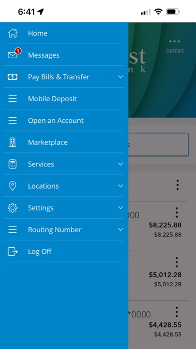 SouthEast Bank Mobile Banking Screenshot