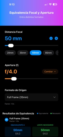 FocalEquivalency screenshot