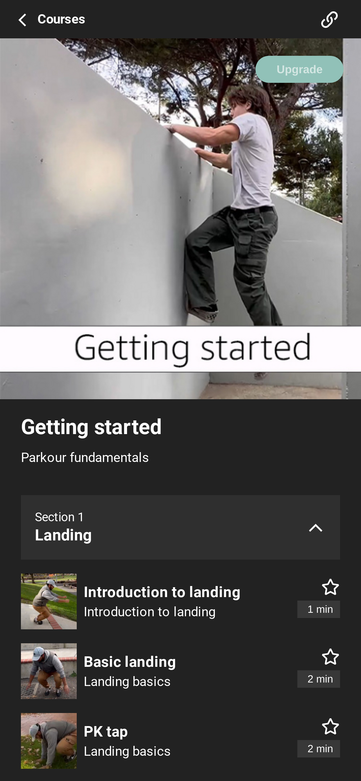 The parkour app