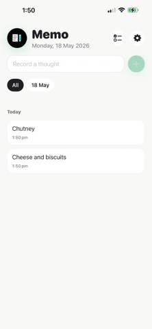 Memo notes iPhone screenshot