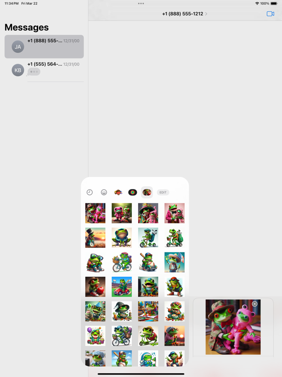 Screenshot #5 pour Cute Frog Stickers pack