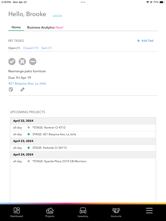 Stageforce iPad screenshot 1 - Business app