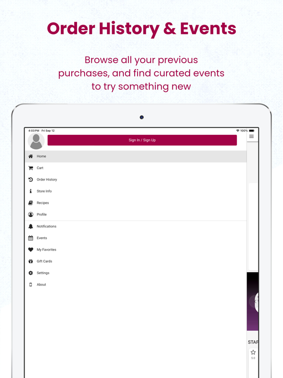Campbell Station Wine iPad screenshot 2 - Shopping app