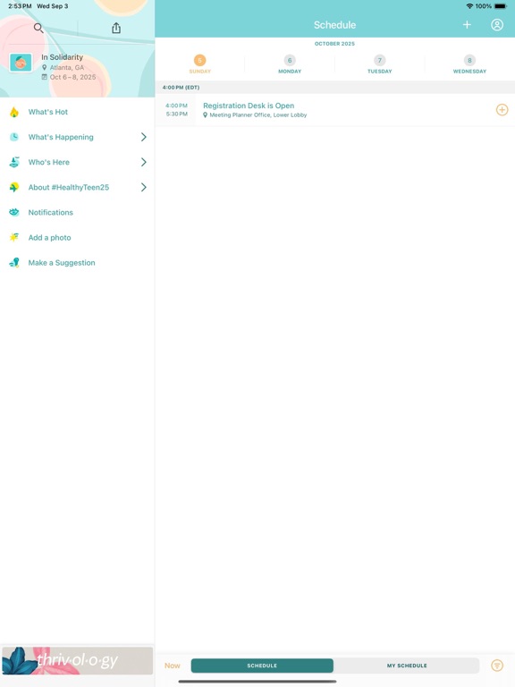 HealthyTeen25 app screenshot