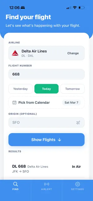 Airlert screenshot 1