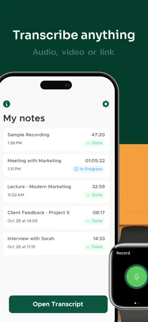 Transcribe Audio to Text Notes screenshot 1