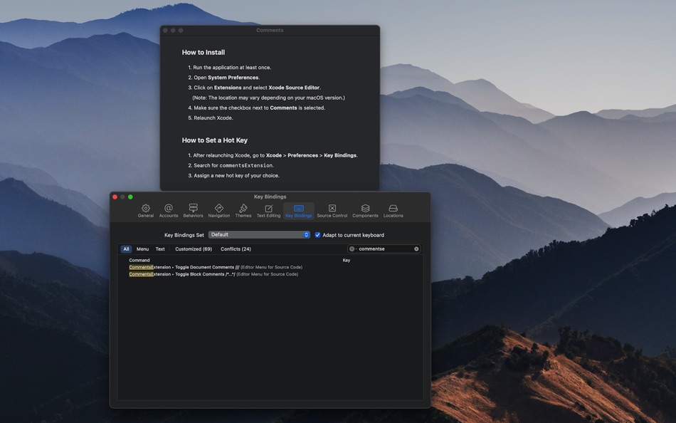 #2. Comments Extension For Xcode (macOS) 来自: 志杰 朱