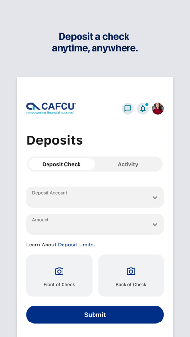 CAFCU Mobile Screenshot
